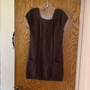 Women's Brown Cable Knit Sweater
